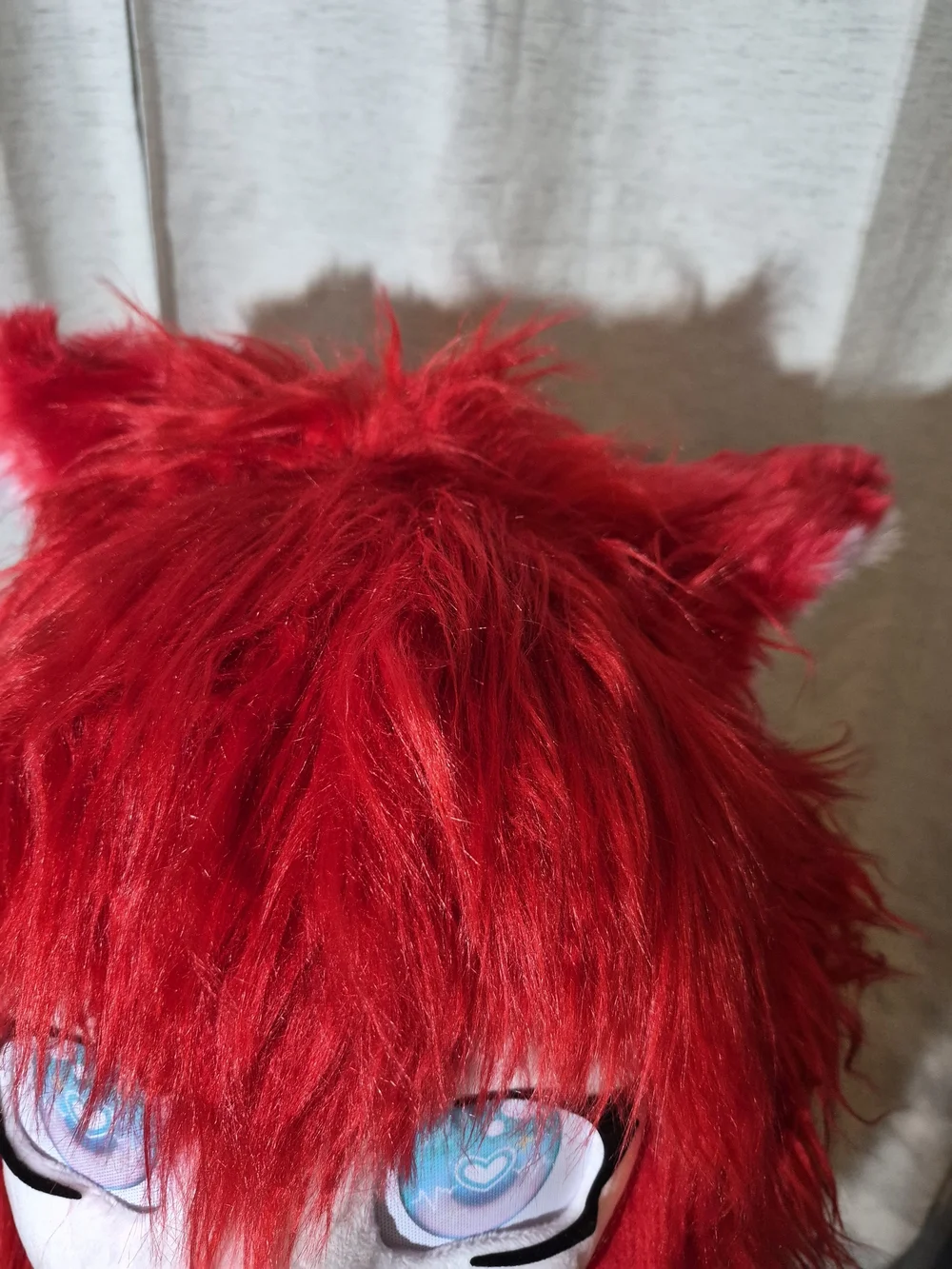Fursuit Long Haired Husky Fox Mascot Head Party Halloween Fur Role-playing